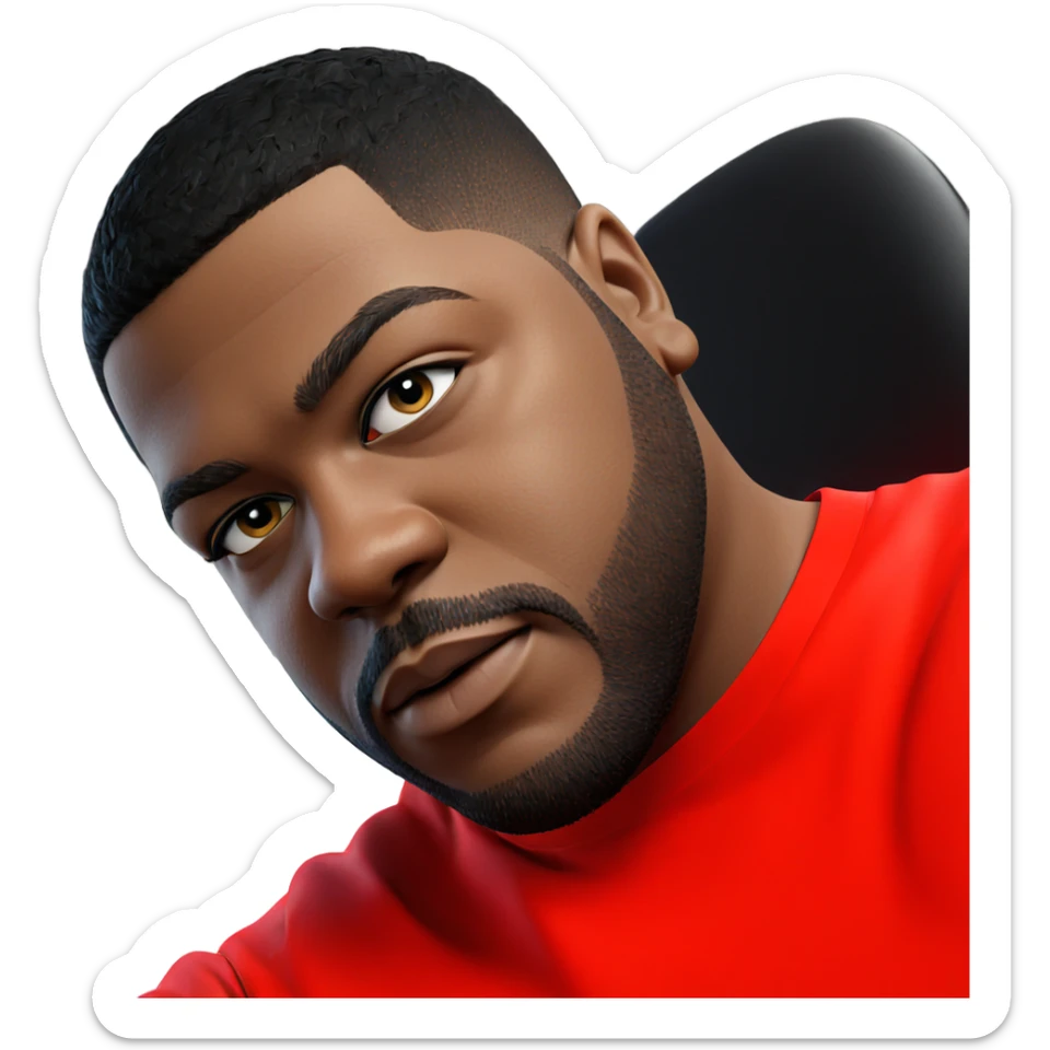 portrait of a stylish man sticker