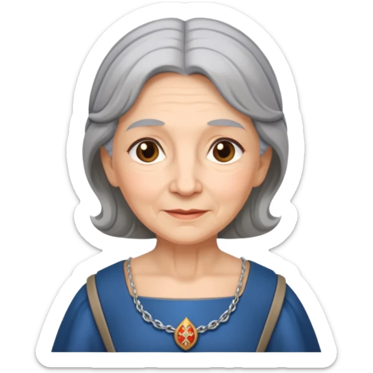 The kind and amiable grandmother in medieval fairy tales sticker