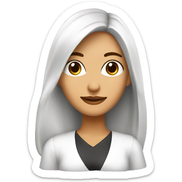 Chica de piel blanca, cabello cafe, ojos cafe claro, con una cobija y cafe  sticker