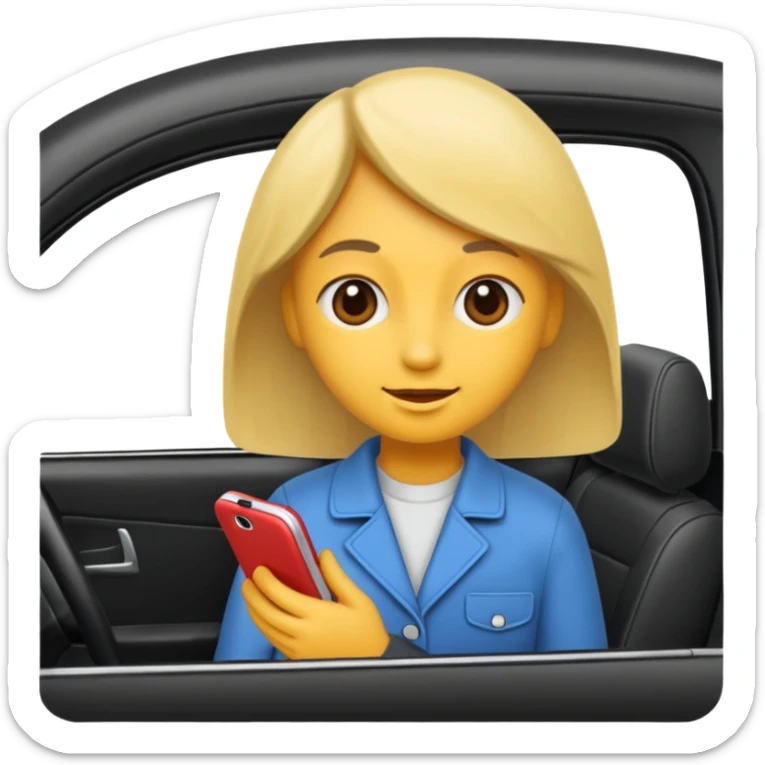 Поездка на машине sticker