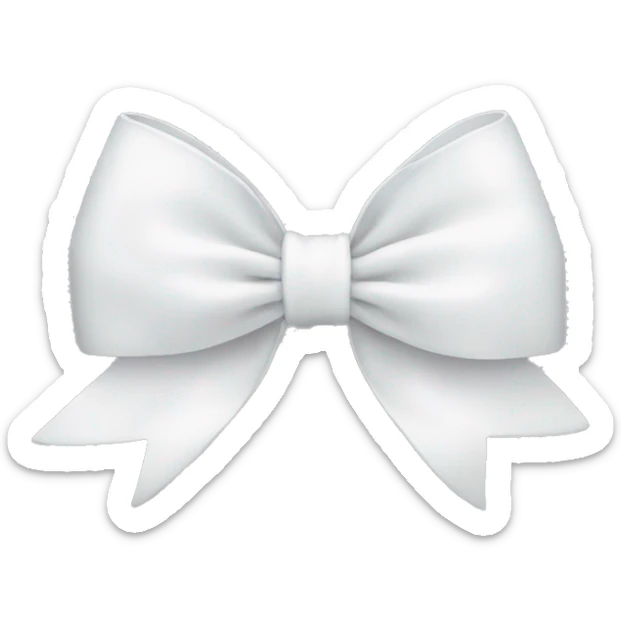 White bow sticker