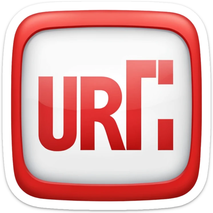 a red square with the word "ur pist" in the middle of the square sticker