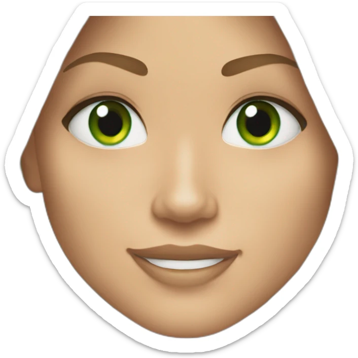 Dwayne Johnson and White girl green eyes ans very long dark blond hair sticker