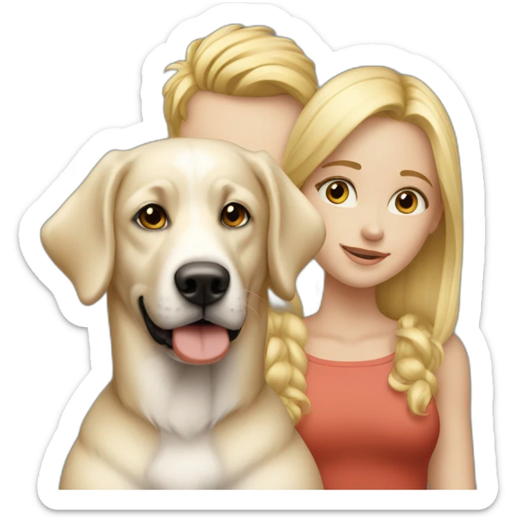 blond-hair-white-boy-and-girl-with-dog sticker