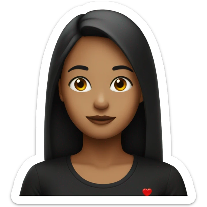 A girl with black habit wearing a t shirt saying i love frank sticker