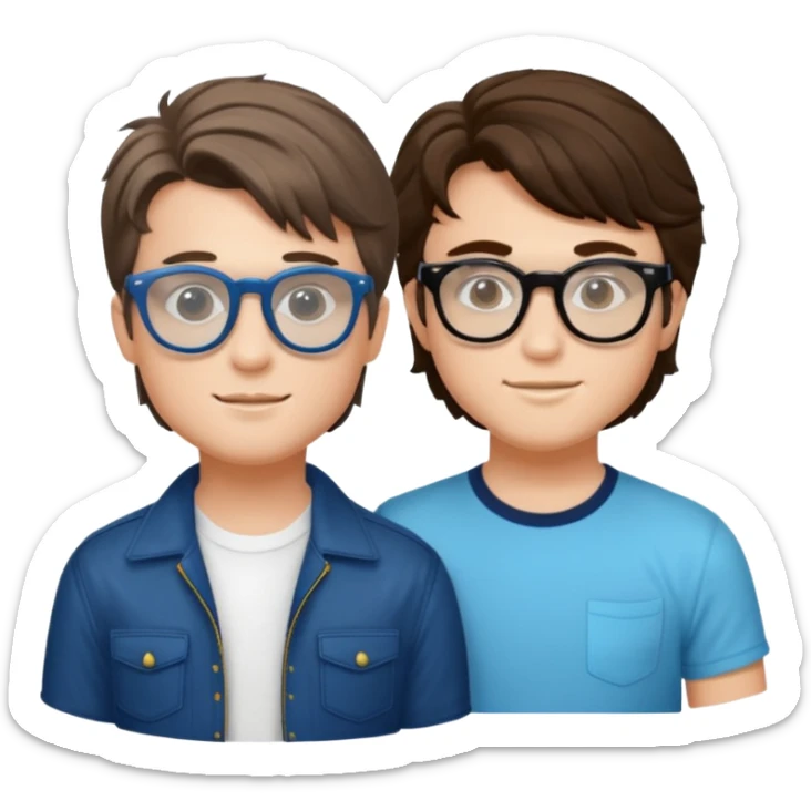 Billy hargrove and Steve harrington and mike in one Photo Wearing Glasses Looking cool and having Aura And yes the Cool glasses  sticker