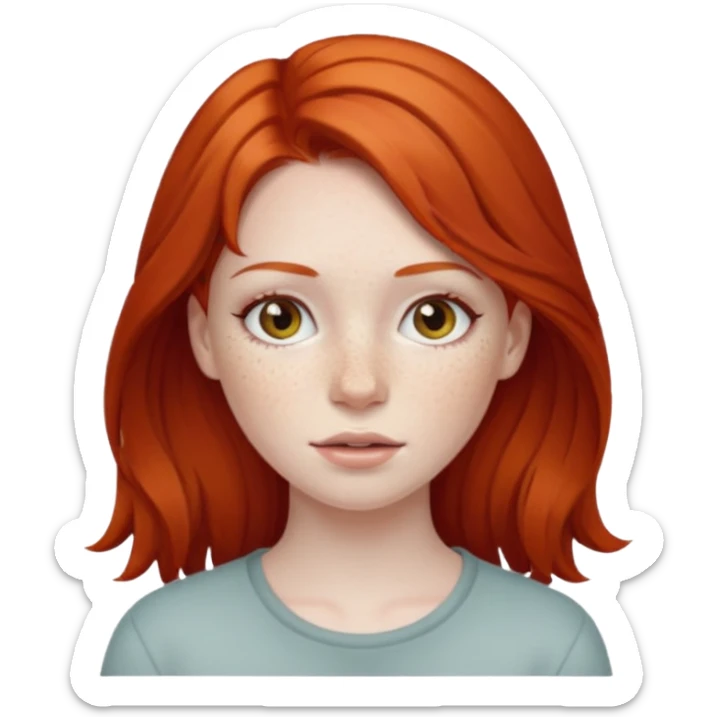 The red-haired girl sticker