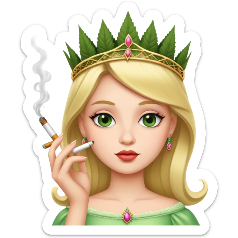 Princess smoking weed sticker