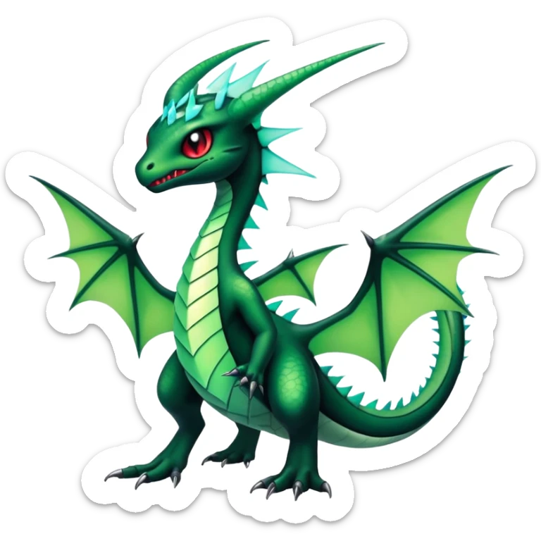 Punk’ish Edgy Badass Dark Gothic Flygon-Aurorus-Amaura-Hybrid-Creature sticker