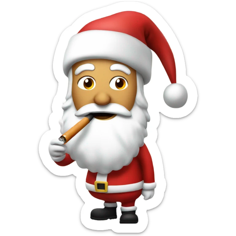 Santa using an ecig sticker