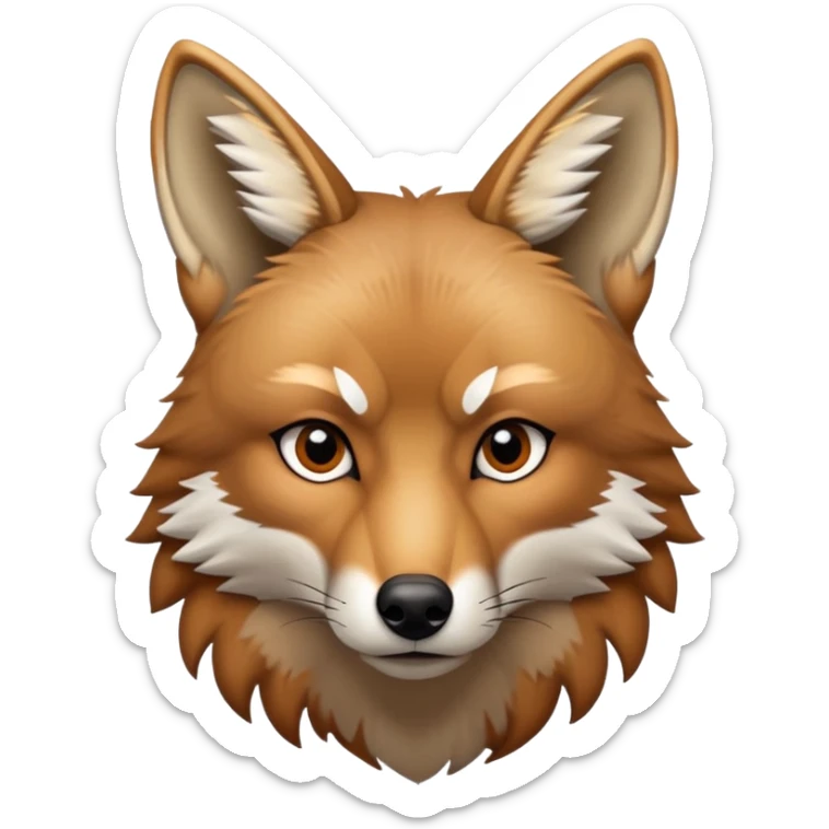 Coyote serious stare sticker