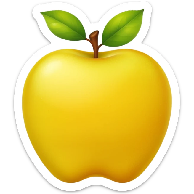 yellow  apple sticker