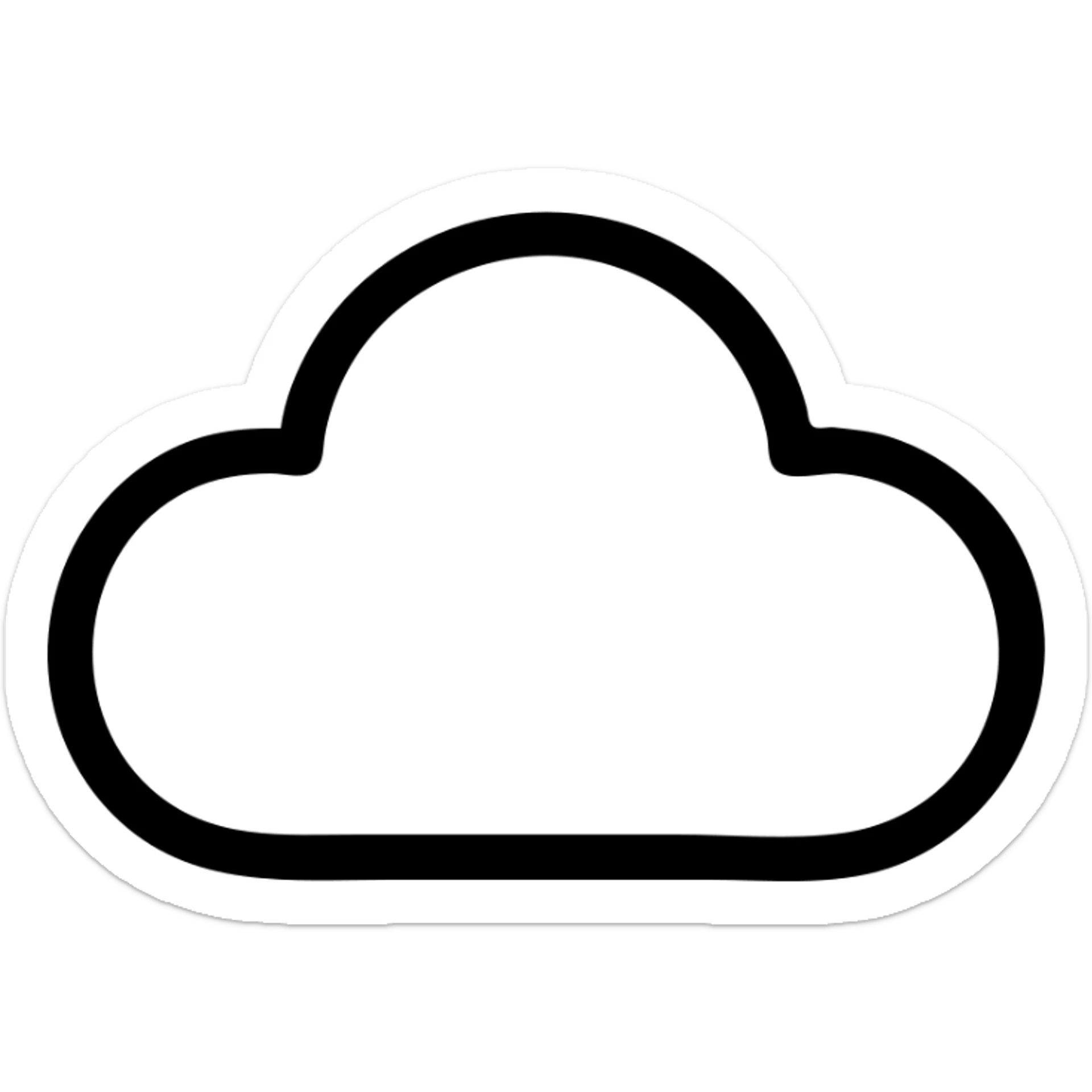 облако 4 выступами sticker