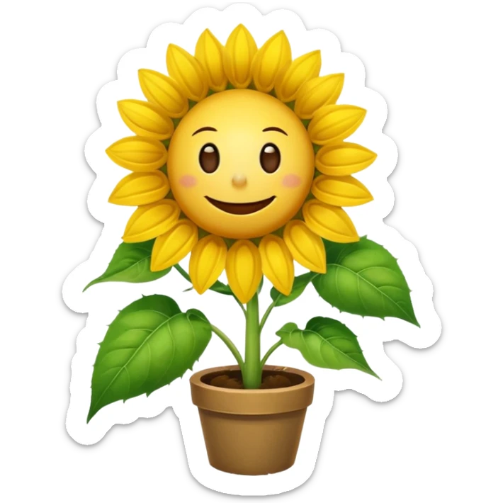 An exact  picture of the sunflower from Plants vs. Zombies sticker