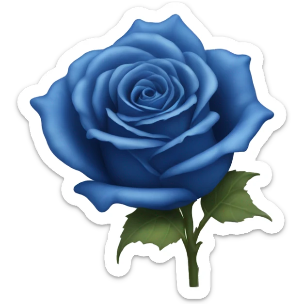 Blue rose sticker