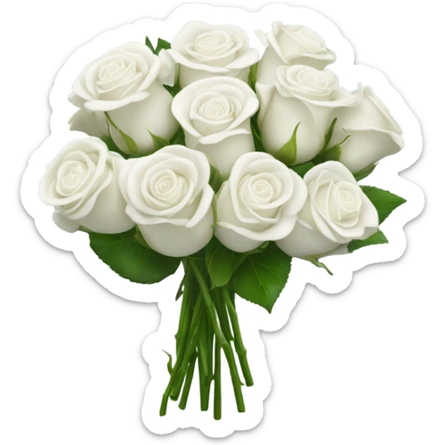 White roses sticker
