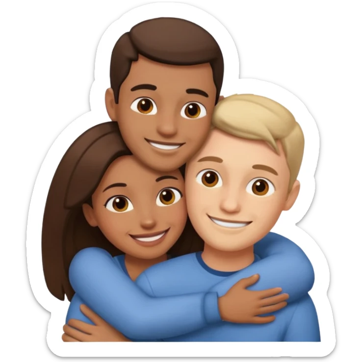 one man and one woman hugging each other sticker