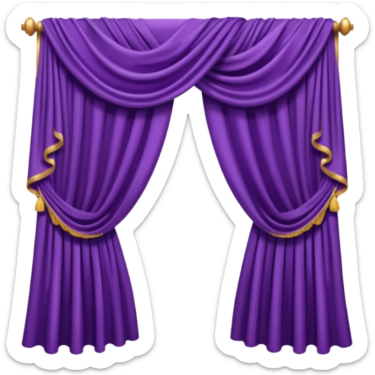 purple curtain open sticker