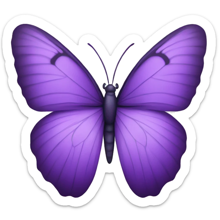 Purple butterfly sticker