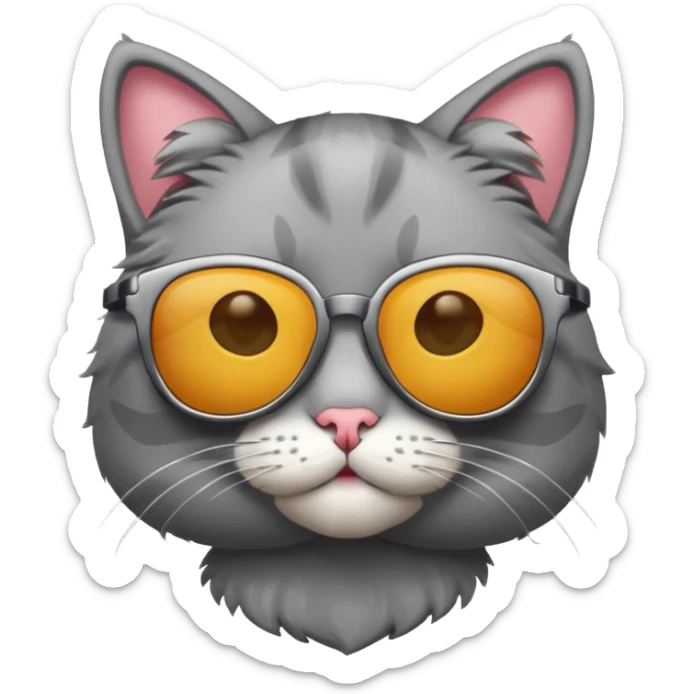 Cat with sunglasses sticker