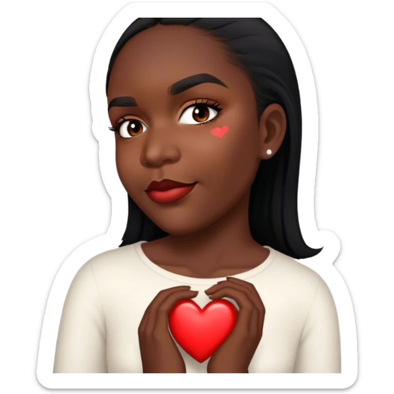 She give heart because she is Lovely  sticker