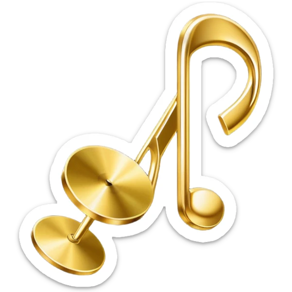 Create illustrated icon in Gold and Black fo Life, Music, Gym, Quotes for my Instagram page in the style of an icon sticker