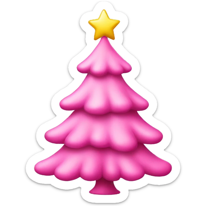 Pink Christmas tree  sticker
