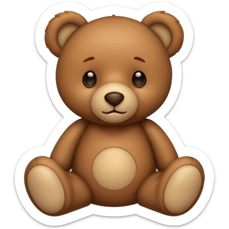 a teddy bear emoji sticker