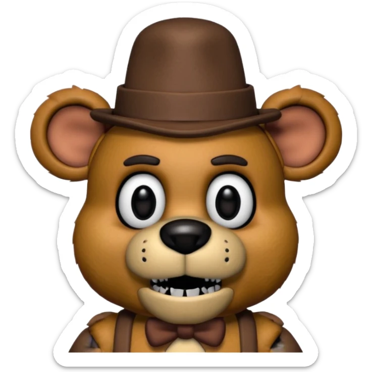 Freddy Fazbear (small hat) from Five Nights At Freddy's Movie sticker