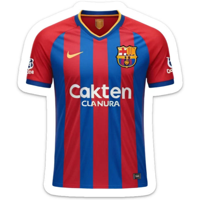 buat custom barcelona hanya bajunya saja dan menghadap belakang nama chessy dan nomor punggung 8 sticker