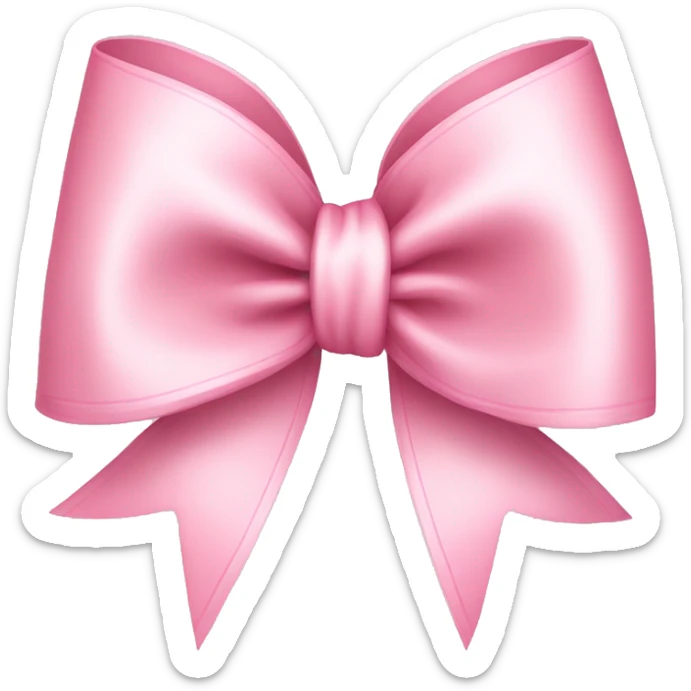 light pink ribbon bow sticker