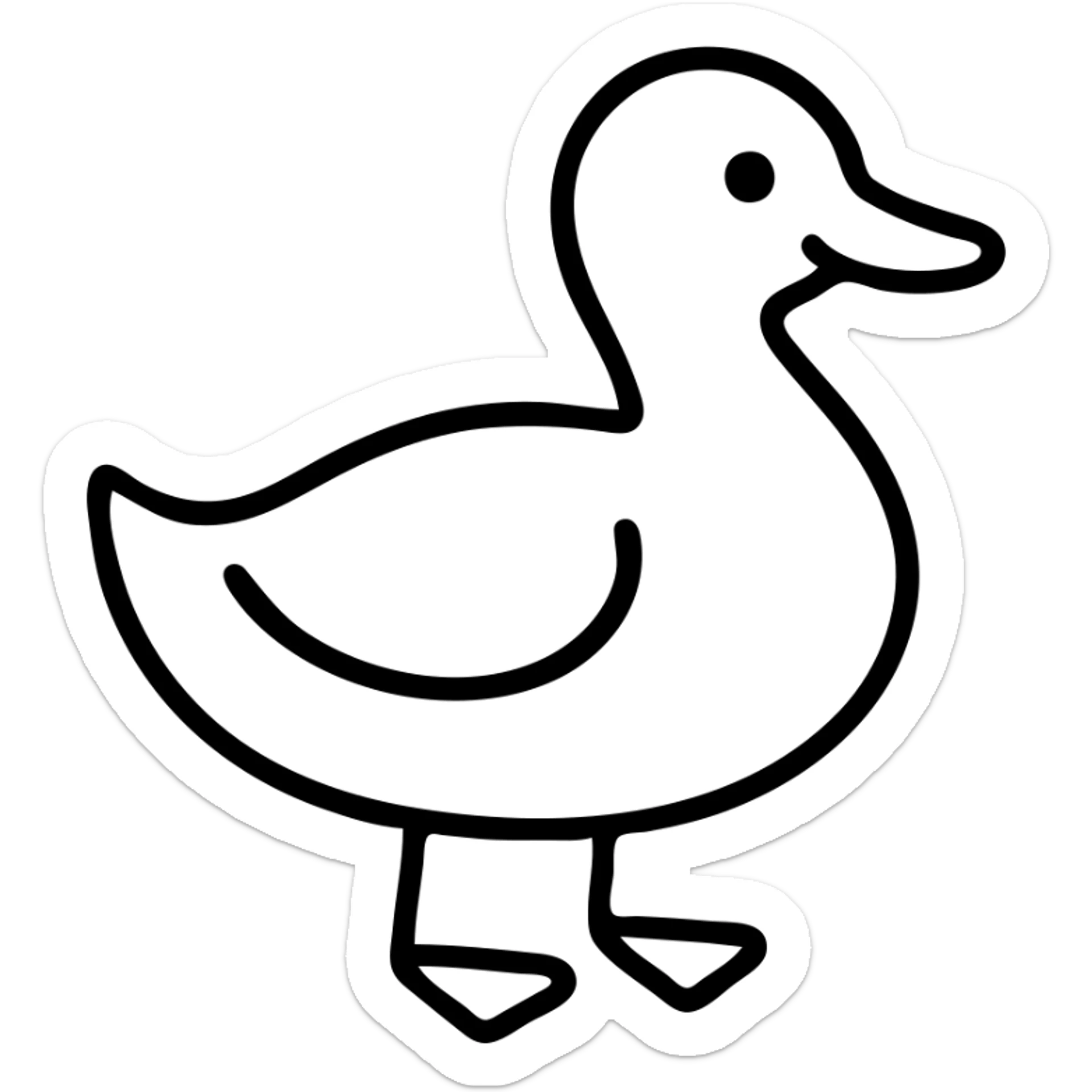 silly goose, simple pose sticker