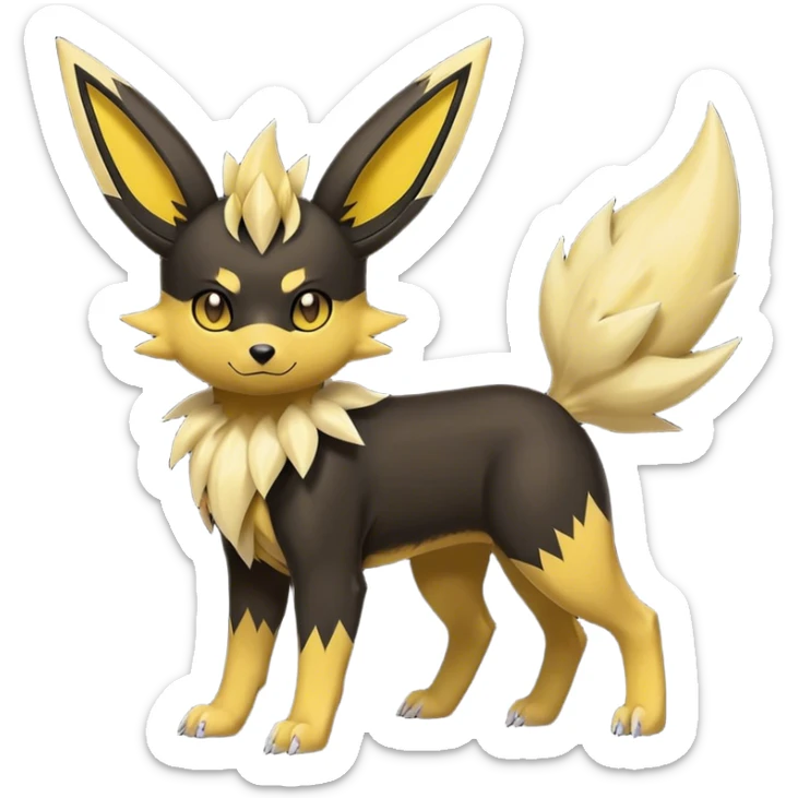 Umbreon-Jolteon-Fakemon-hybrid -fusion- full body sticker