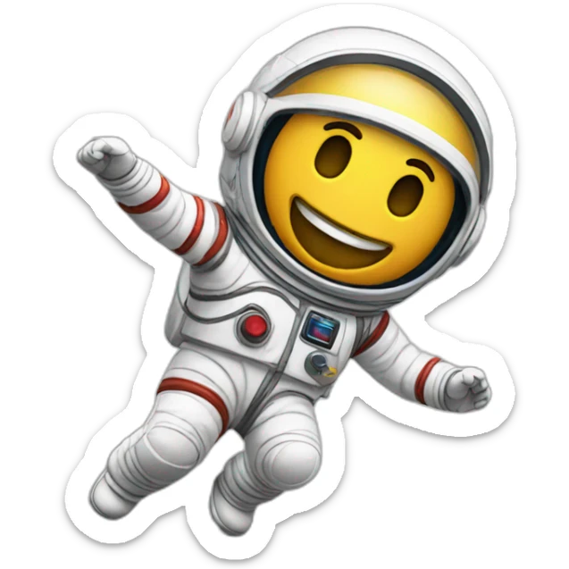 Dancing astronaut sticker