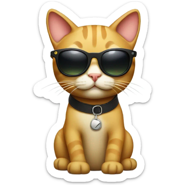 Cat with sunglasses sticker