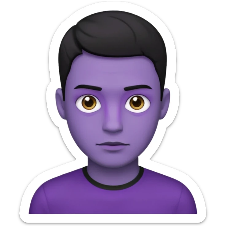 purple man sticker