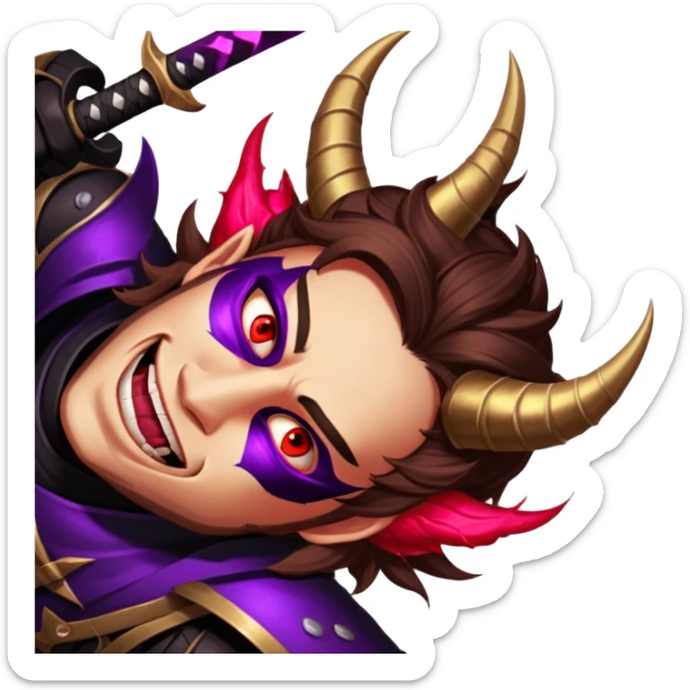 Demon-Horned Warrior sticker
