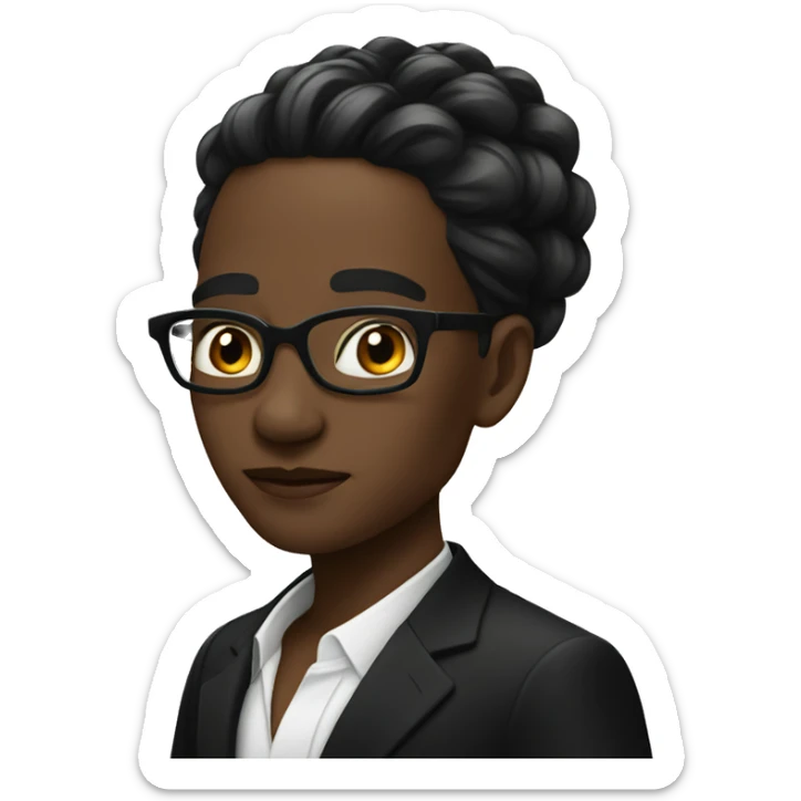 black elegant sticker