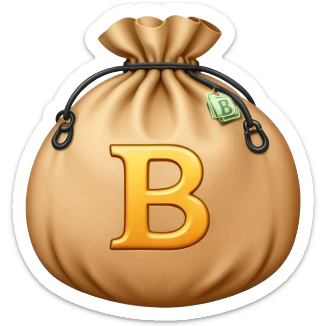 Generate a money bag with the letter B in the middle instead of the $ sticker