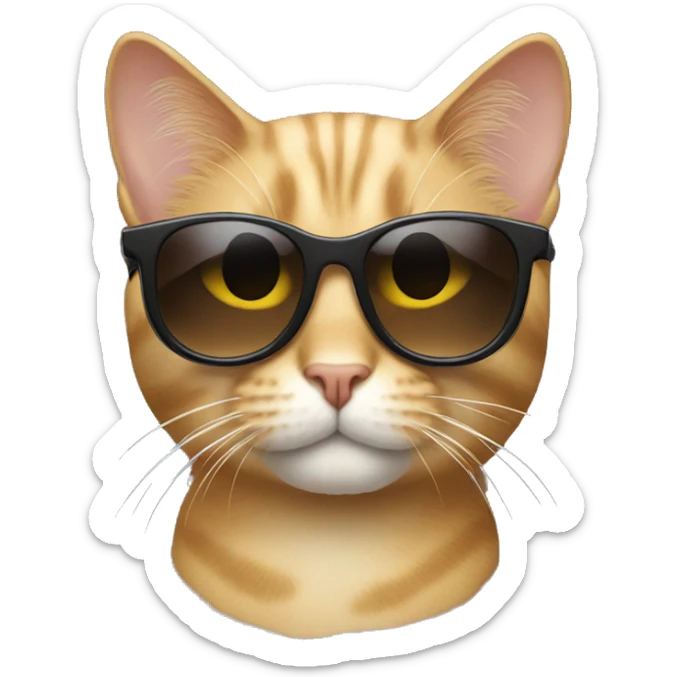Cat with sunglasses sticker
