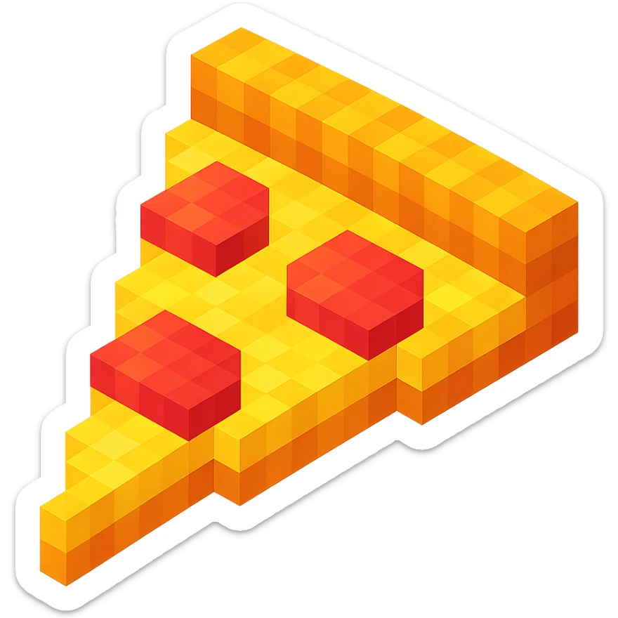 pizza with pepperoni toppings sticker