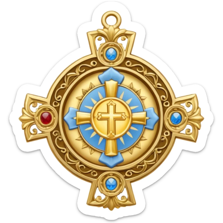 Distintivo de la adoración nocturna mexicana con imagen del santísimo  sticker