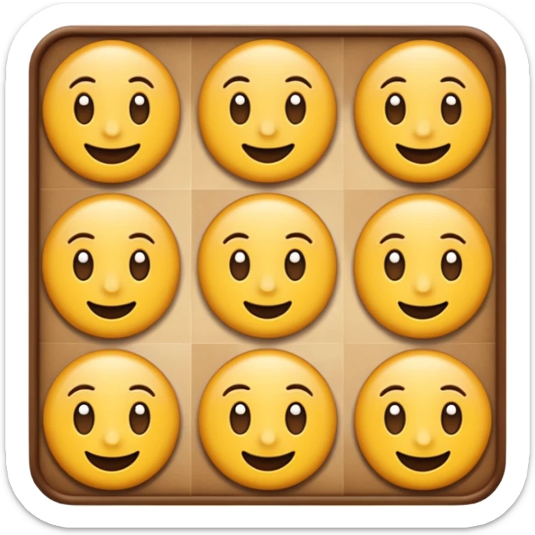 uzun bir emoji olsun böyle 8 tane emoji yan yana olsun kare kare sticker