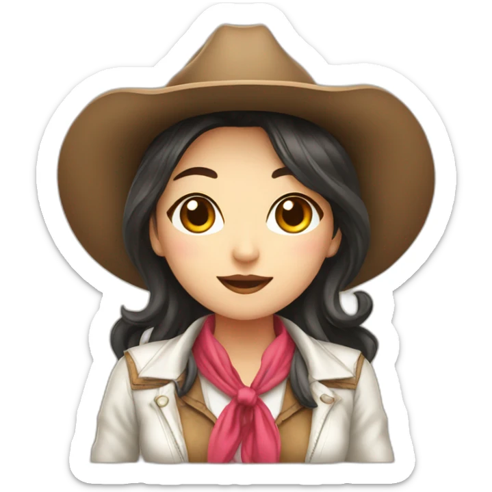 Hot Korean Girls in cowgirl costume sticker