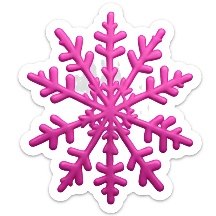 Pink snowflake sticker