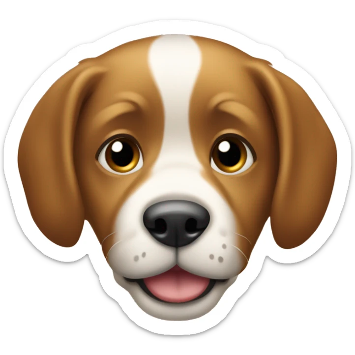 crie um emoji de um cachorro caramelo, o branco não sobe até a testa, somente no focinho sticker