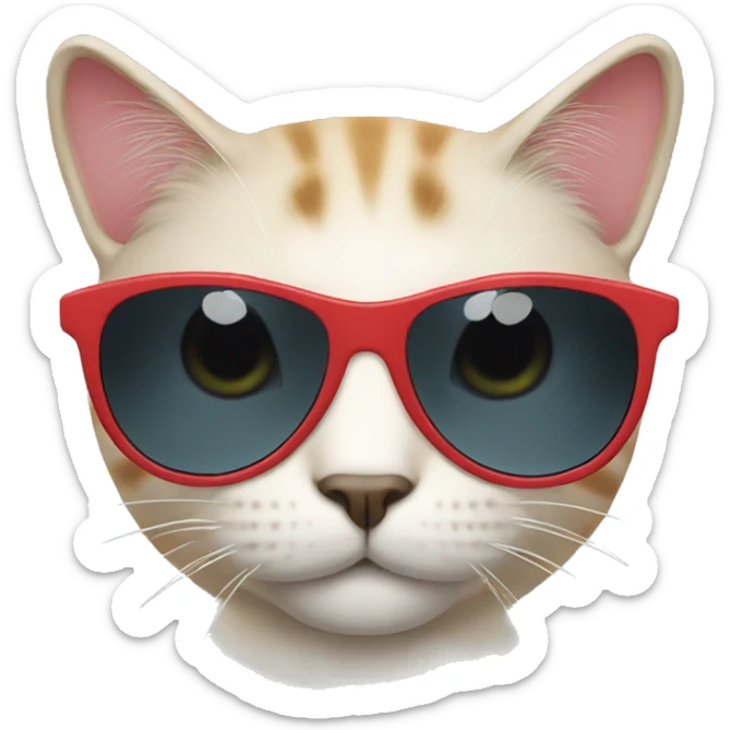 Cat with sunglasses sticker