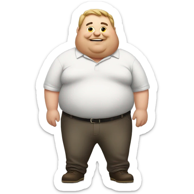 Fat guy sticker