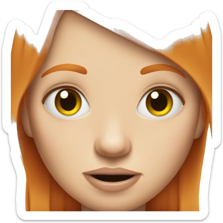 Mean ginger girl with fringe and lots of piercings sticker