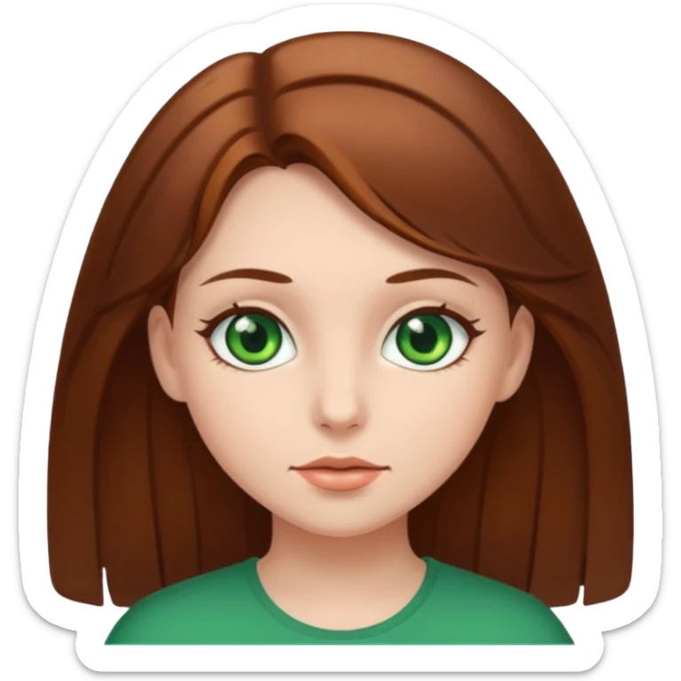 Chief girl with green eyes and brown hair  sticker